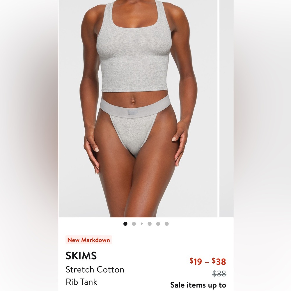 SKIMS Stretch Cotton Rib Tank - Picture 1 of 4